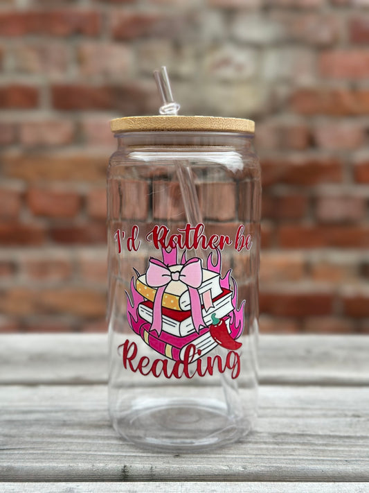 I rather be reading, tumbler